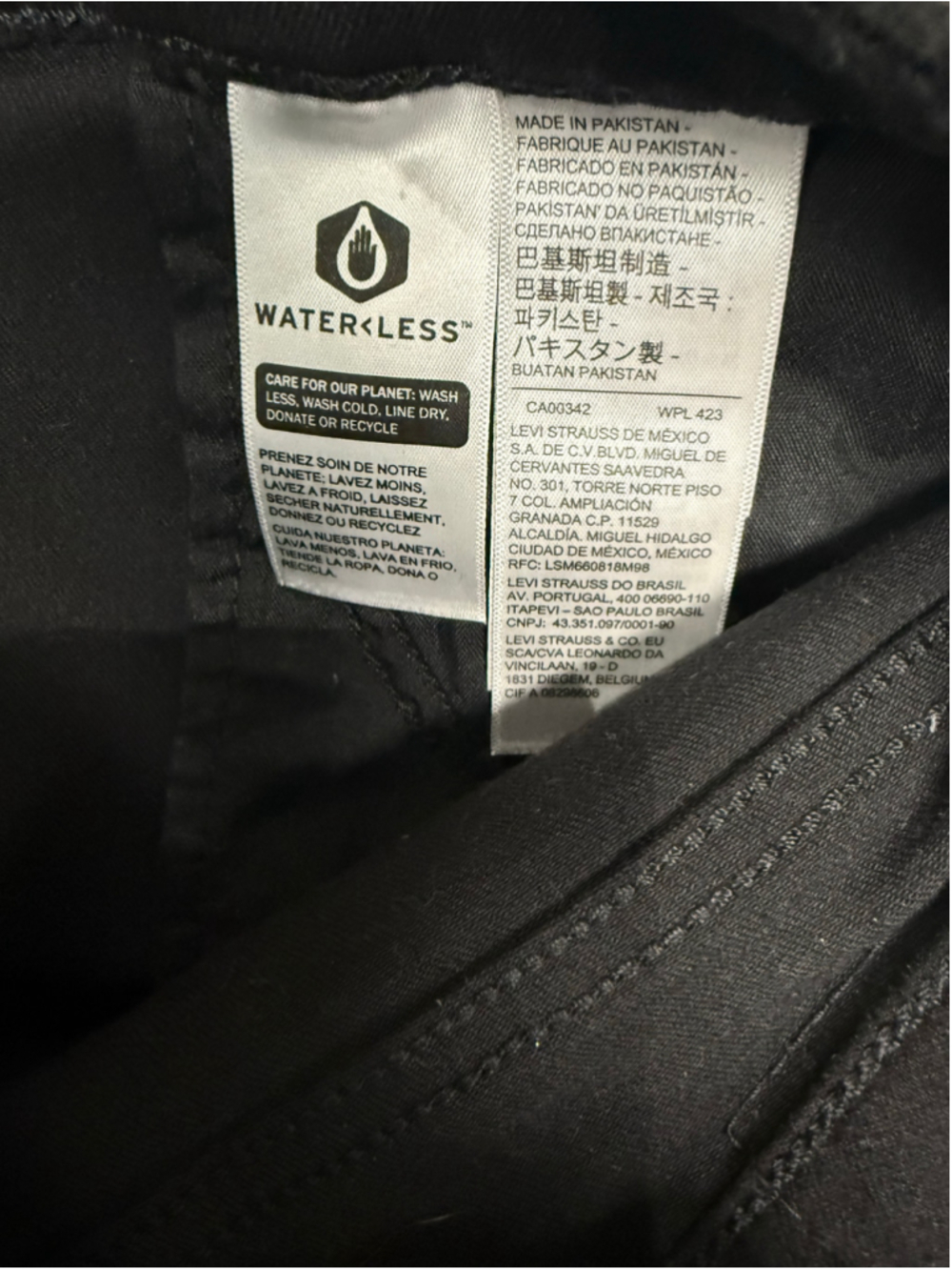 Levi’s Premium Ribcage Straight Ankle Jeans W27 L27 Black Acid Wash - Picture 10 of 13